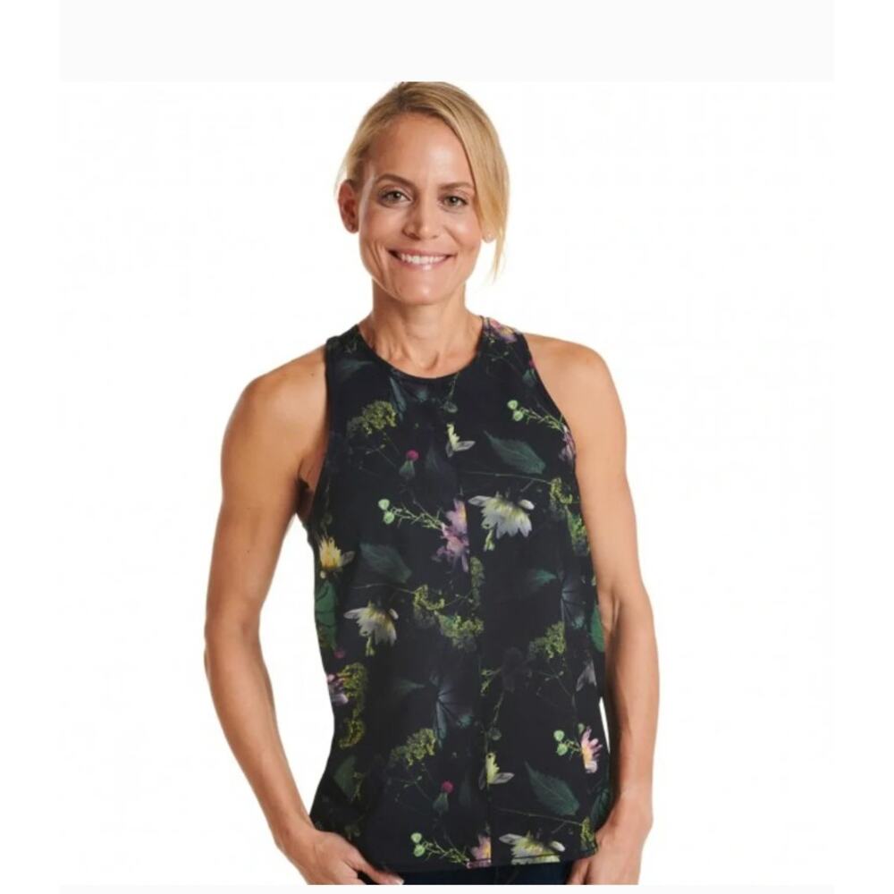 Osielle Moody Floral Set - Racerback Tank Top & Roga Shorts - Medium (Sz 6 & 8) - Picture 7 of 7